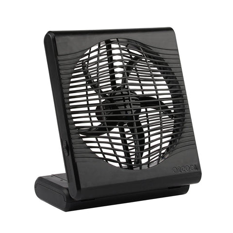8 in. Black Portable Fan with AC Adapter
